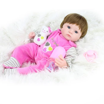 42cm Silicone Reborn Baby Doll kids Playmate Gift For Girls Baby Alive Soft Toys For Bouquets Doll Bebe Reborn