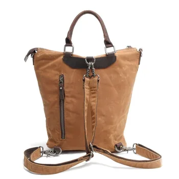 Unisex Canvas Leather Backpack Youth School Bags Women/Men Vintage Casual Waterproof Travel Bag Mochila Laptop Backpack Rucksack