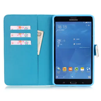 Fashion Painted Flip PU Leather For Samsung Galaxy Tab A 9.7 Case For Samsung Galaxy Tab A T550 T551 T555 Smart Case Cover Gift