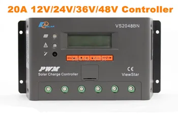 MAYLAR@ 20A 12V 24V 48V Auto PWM Solar Charge Controller LCD Display With Solar Panels And Battery For Solar Power Generator