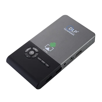 JEDX C2 150 Lumens Mini LED Projector Android OS WiFi Bluetooth Smart DLP 1080P Home Beamer Support AirPlayMiracast 1G+8G/16GRam