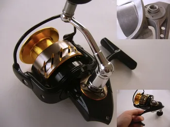 Metal spinning reels, aluminium body and rotor 2000-5000 size, CNC machined spool, bait casting jigging surfing