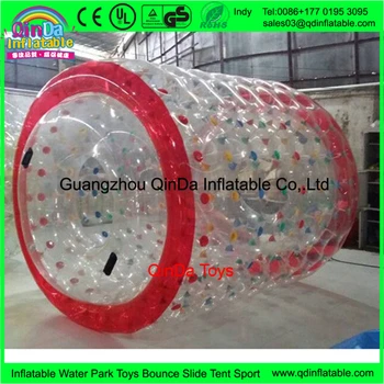 Factory sale inflatable water roller with free air pump,aqua rolling ball for adult and kids