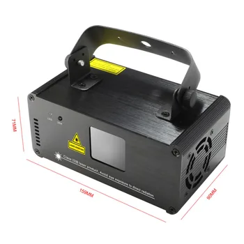 New IR Remote DMX 512 Mini 400mW RGB Full Color Laser Stage Lighting Scanner DJ Dance Party Show Projector Lights DM-RGB400