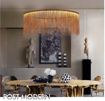 Italian design luxury postmodern chain tassel lamps and lanterns LED for hotel restaurant bedroom living room decor chandelier