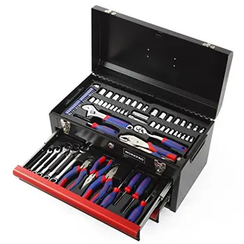 WORKPRO 76PCS Repair Tool Kit Heavy Duty Metal Box with Tool sets