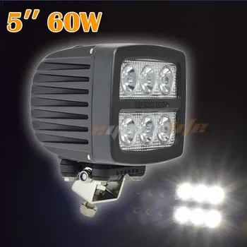 Eyourlife 5inch 60w square led spot light 4wd offroad ATV SUV Truck Waterproof