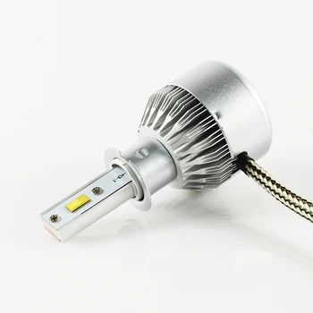 2X 72W 7600Lm Car Highlight LED H3 Car Headlight Kit LED Bulb 9-31V Flip Chip 6000K Truck Fog Head Lamp Can All Autos use
