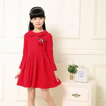 Summer Dress 2016 Dresses For Girls of 12 years Long sleeve Size Princess Dress Teenagers Kids Clothes