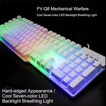 Backlit Gaming Keyboard Gamer keyboards with USB Cable Desktop Computer Notebook Mechanical Wired Keyboard LED Backlight