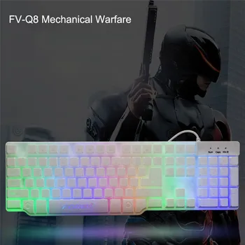 Backlit Gaming Keyboard Gamer keyboards with USB Cable Desktop Computer Notebook Mechanical Wired Keyboard LED Backlight