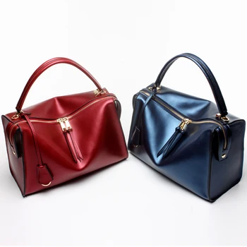 Genuine leather handbag, 2017 new lady handbag brand design fashion single shoulder bag,