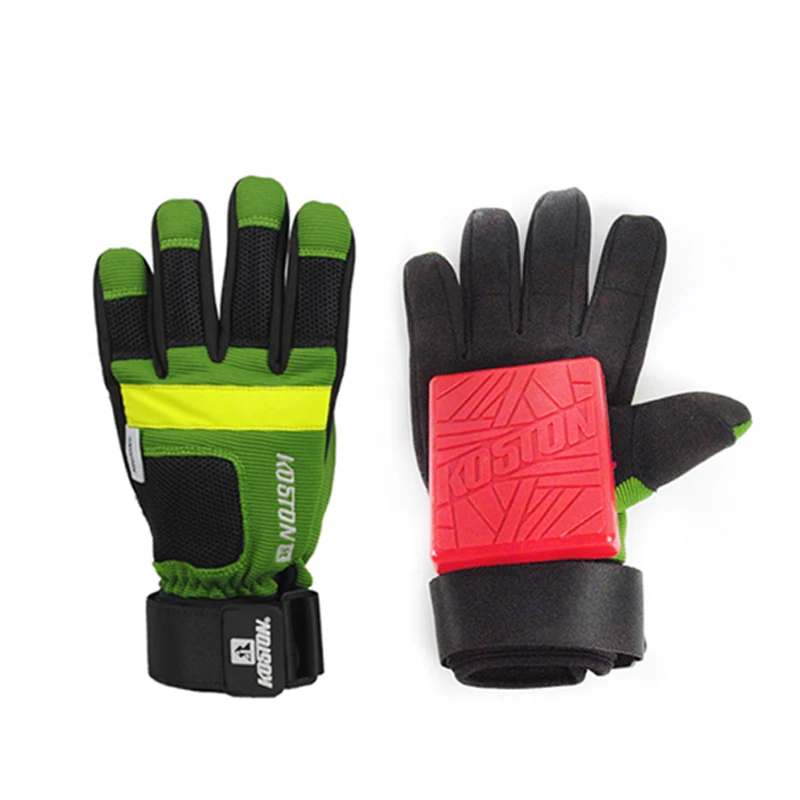 KOSTON longboard sliding gloves for protection, POM puck included with each glove, for skateboard use only