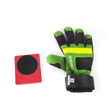 KOSTON longboard sliding gloves for protection, POM puck included with each glove, for skateboard use only