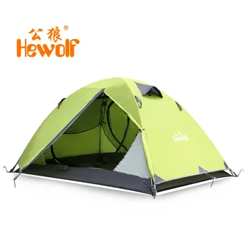 200*140*110cm Hewolf Camping Tents Waterproof Double Layer 2 Person Hiking Fishing Tents Outdoor Rainproof Tents