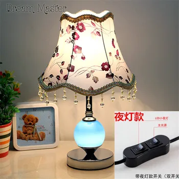 European style bedroom decorated marriage room warm personality and creative modern small lamp dimmable LED bedside lamp energy