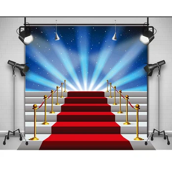 Allenjoy photographic background Stage Star red carpet stairs photo backdrops photography fantasy professional fabric