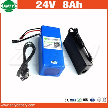 24v E-Bike Battery 8Ah 500w With 29.4v 2A Charger Lithium Battery Built in 30A BMS Electric Bicycle Battery 24v