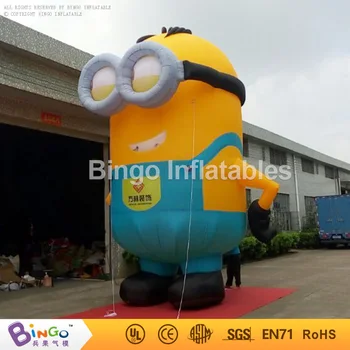6M tall cartoon inflatable minions replica outdoor decoration with air blower for Toys