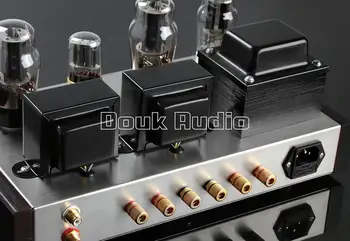 Douk Audio Class A 6P3P Vacuum Tube Amplifier Stereo Hi-Fi 2.0 Channel Integrated Amp Finished Product 110~240V