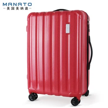 Manato 24 Inch Unisex ABS Luggages Anti Scratch PC Suitcase Trolley Suitcase Caster Lockbox Male Female Hard Case Luggage