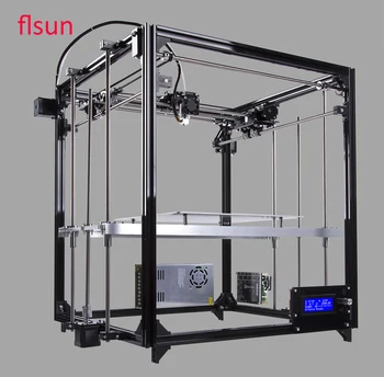 Aluminium Metal 3D Printer High Precision Large printing size 260*260*350mm 3d-Printer Kit Hot Bed Two Roll Filament Sd Card