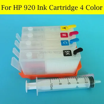4 Pieces/Lot HP920 Refill Ink Cartridge For HP 920 920XL For HP Officejet 6000/6500/6500/6500A/7000/7500/7500A With ARC Chip