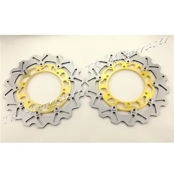Motorcycle Front & Rear Brake Disc Rotors Pats For Yamaha YZF R1 1998 1999 2000 2001 2002 2003, Motorbike Accessories Gold !