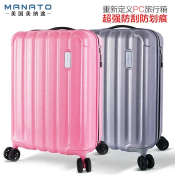 Manato Unisex ABS Aluminum Luggage Sets Anti Scratch PC Suitcase Trolley Suitcase Lockbox Rolling Bagage Luggage Carry Box 28 In