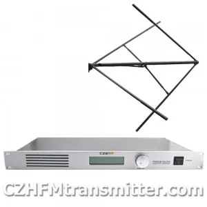 30W CZE-T501 FM transmitter 0-30w power adjustable radio broadcaster RDS port Circularly polarized antenna kit