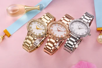 New Hot women Dress luxury bling rhinestone watch Japan quartz fashion casual antique analog Top brand Davena 61038 watches
