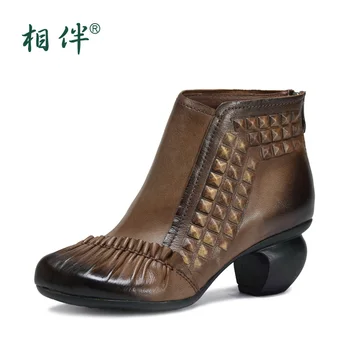 Xiangban Brand High Heels Women Shoes Ankle Boots Personlity 2017 Fashion Ladies Boots Short