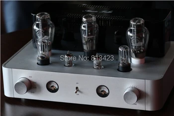 HI-END 300B Single-ended Class A 6N8P HiFi Stereo Tube Amplifier 8.5W*2 Silver Aluminum Chassis