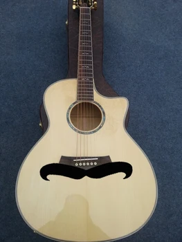 2016 New + Factory + Top AAA Solid spruce classical acoustic guitar Tiger stripes +