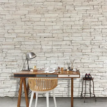 White Stone Tile Texture Brick Wall stone paper wallpaper PW327120424