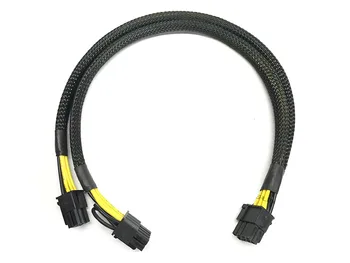 8pin to PCI-E PCIe 8pin+6pin GPU Video Card Power Sleeve Cable Cord 18AWG for DELL PowerEdge R720 6pin+8pin 35cm