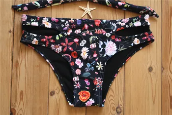 2017 Sexy Criss Cross Bikini Women Bandage Push Up Bikini Set Lady Halter Wrap Top Swimwear Swimsuit Bathing Suits Biquini