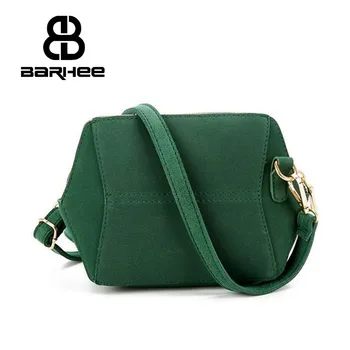 BARHEE Brand Design Women Crossbody Bags Mini Women Messenger Bag Faux Suede Leather Shoulder Shell Handbag for Girl Black Gray
