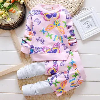 2016 spring autumn baby girl clothing set cotton print long sleeve Tops+pants 2 pcs baby set Infant Sets