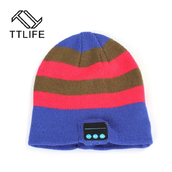 TTLIFE Women Soft Warm Winter Bluetooth Hat Wireless Headphone Beanie Smart Cap Headset With Mic for iPhone xiaomi Mobile Phones