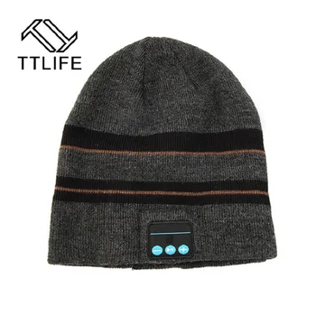 TTLIFE Women Soft Warm Winter Bluetooth Hat Wireless Headphone Beanie Smart Cap Headset With Mic for iPhone xiaomi Mobile Phones