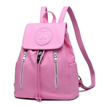 Women Backpack PU Leather Mochila Escolar School Bags For Teenagers Girls Top-handle Backpacks Fashion