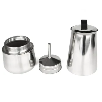 6 Cup 200 ml Stainless Steel Moka Espre sso Latte Percolator Stove To p Coffee Maker Pot