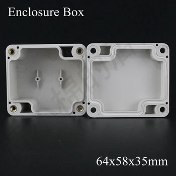 1 piece/lot) 64*58*35mm Grey ABS Plastic IP65 Waterproof Enclosure PVC Junction Box Electronic Project Instrument Case