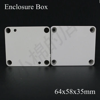 1 piece/lot) 64*58*35mm Grey ABS Plastic IP65 Waterproof Enclosure PVC Junction Box Electronic Project Instrument Case