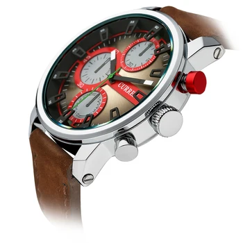 Mens watches top brand luxury CURREN 2016 3 ATM waterproof Quartz-watch businessmen's wrist watch clock, with gift box 8170