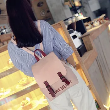 AEQUEEN Women Backpack Leather Preppy Style Backpacks School Bags For Teenagers Girls Cute Rucksack Female Mini Bags