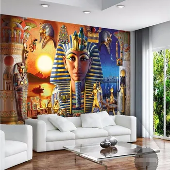 Beibehang 3D wallpaper mural decoration backdrop modern Egyptian Culture Ancient Civilization Art Restaurant Custom wallpaper