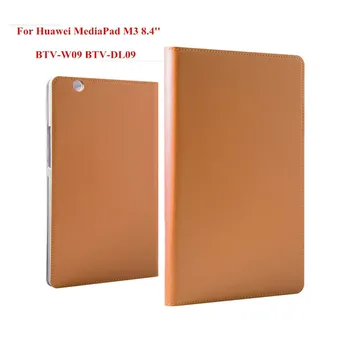 Ultra Thin Flip Genuine Leather With Plasic Shell Case for Huawei Mediapad M3 8.4 inch BTV-W09 BTV-DL09 Tablet PC Stand Cover