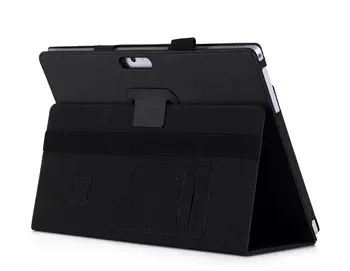 Hand Strap Leather Case Card Wallet Cover For Microsoft Surface Pro3/Pro4 Can Place Keyboard